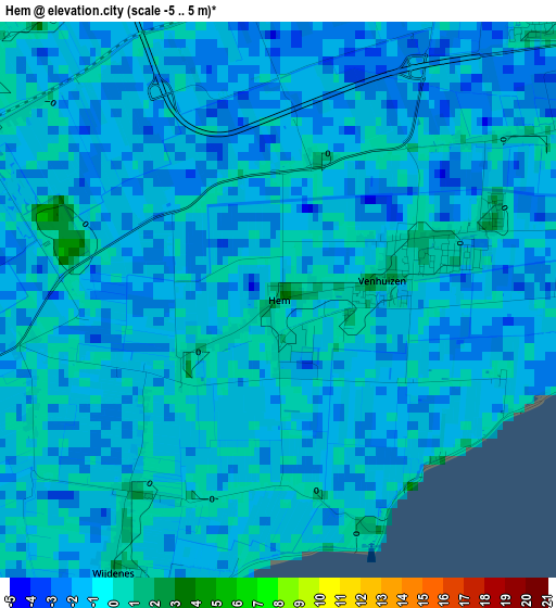 Hem elevation map