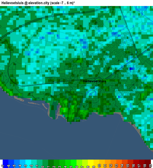 Hellevoetsluis elevation map