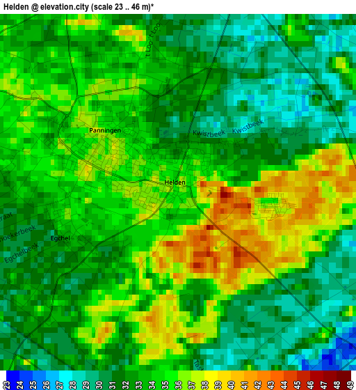 Helden elevation map