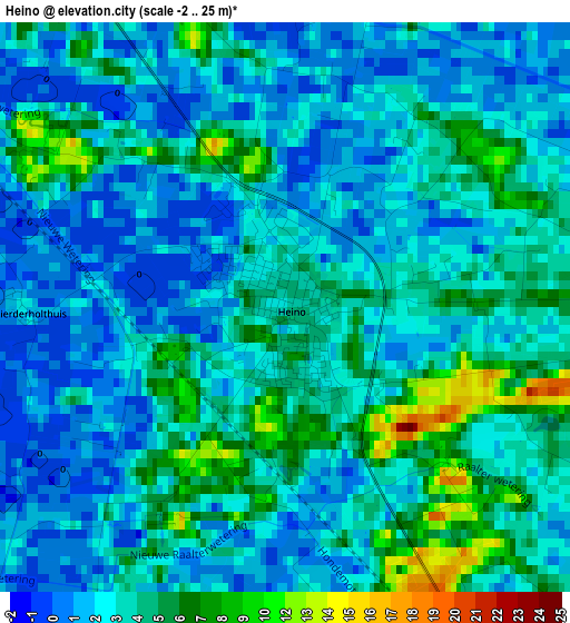 Heino elevation map