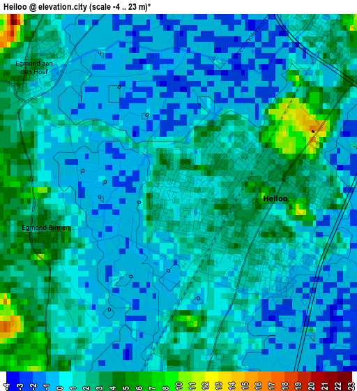 Heiloo elevation map