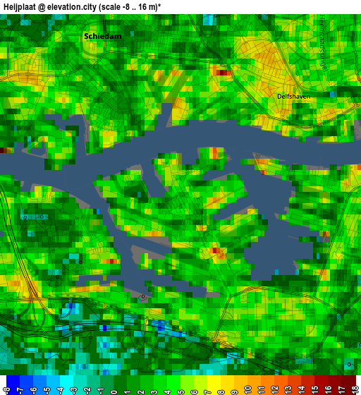 Heijplaat elevation map