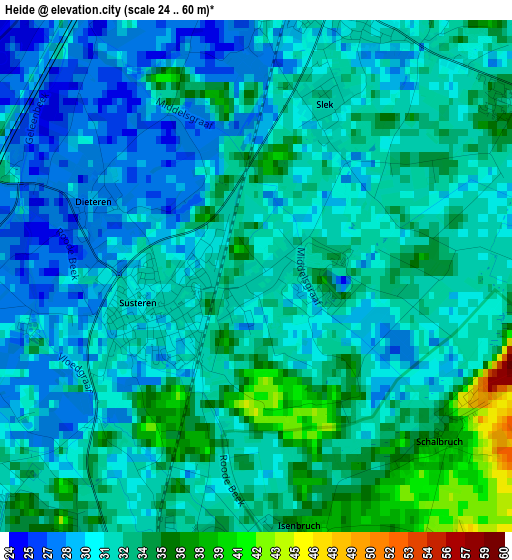 Heide elevation map