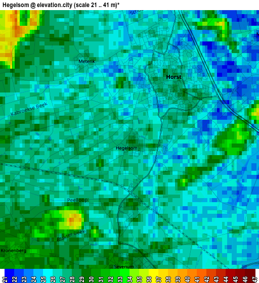 Hegelsom elevation map