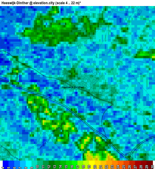 Heeswijk-Dinther elevation map