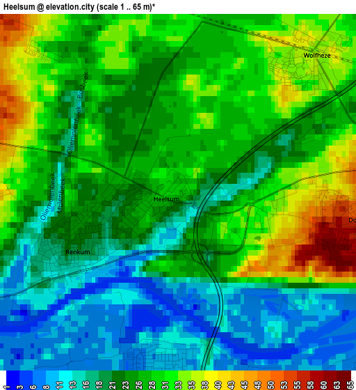 Heelsum elevation map