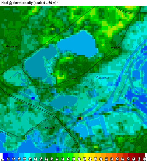 Heel elevation map