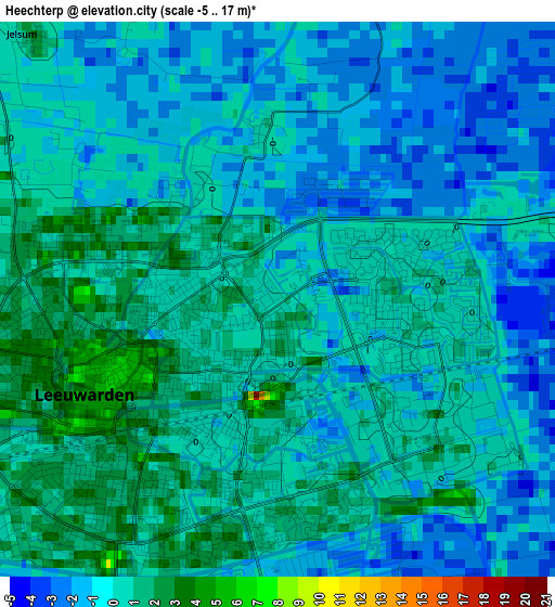 Heechterp elevation map