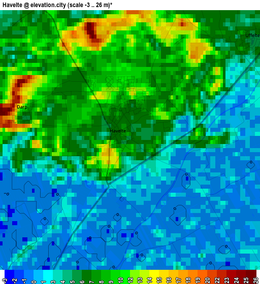 Havelte elevation map