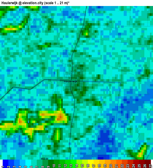 Haulerwijk elevation map