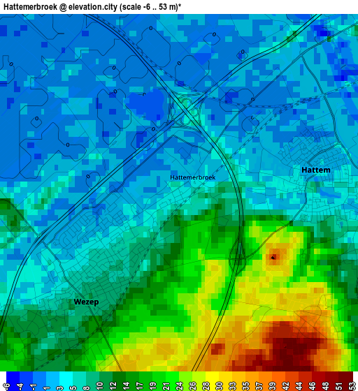Hattemerbroek elevation map