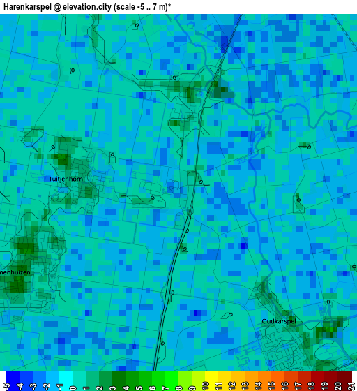 Harenkarspel elevation map