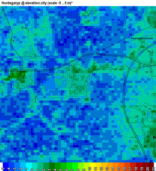 Hurdegaryp elevation map