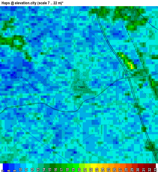 Haps elevation map