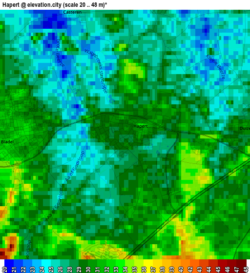 Hapert elevation map