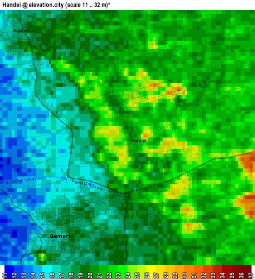 Handel elevation map