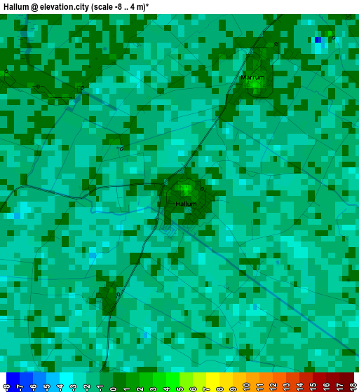 Hallum elevation map