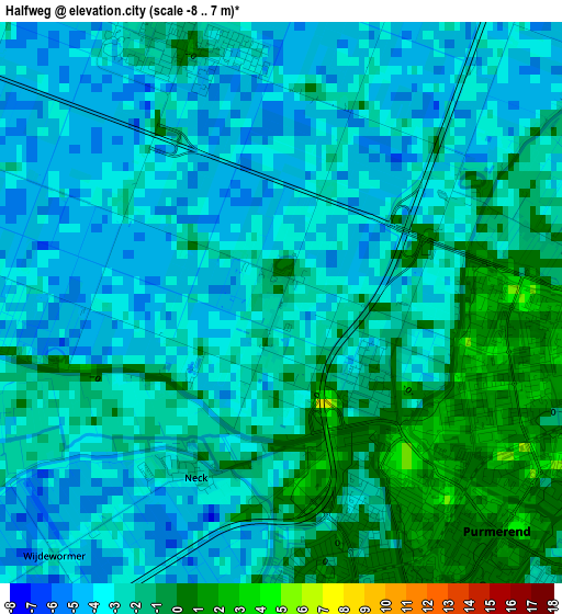 Halfweg elevation map