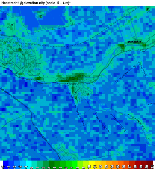 Haastrecht elevation map