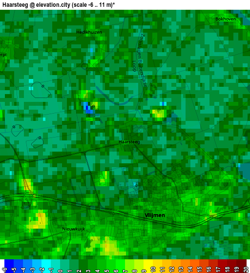 Haarsteeg elevation map