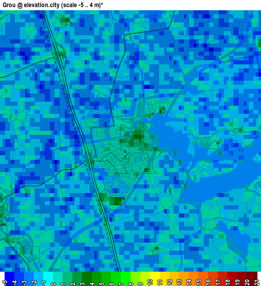 Grou elevation map