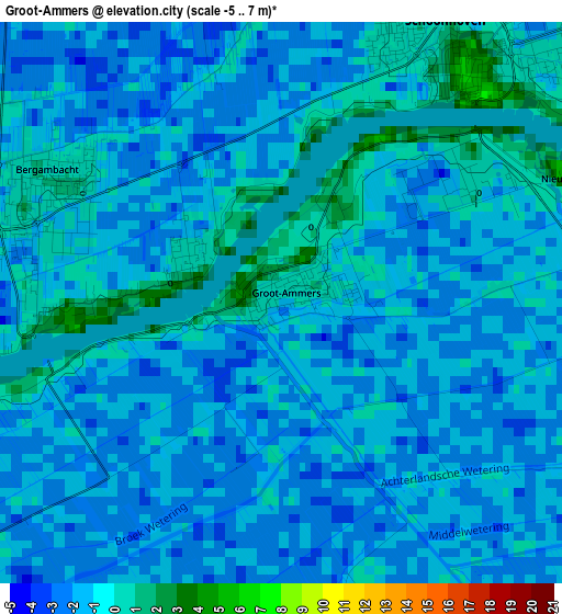 Groot-Ammers elevation map