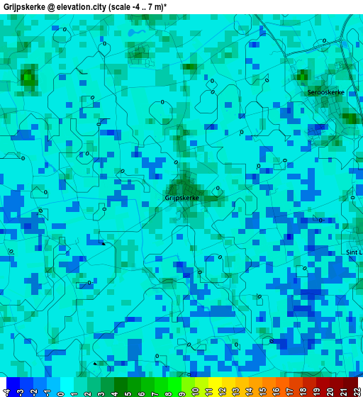 Grijpskerke elevation map