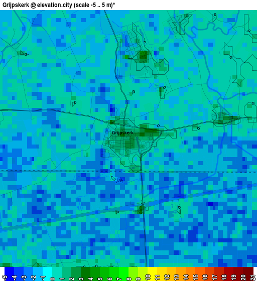 Grijpskerk elevation map