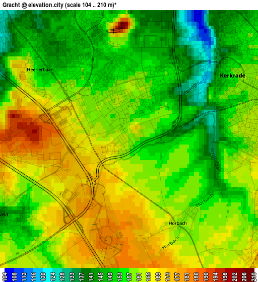 Gracht elevation map