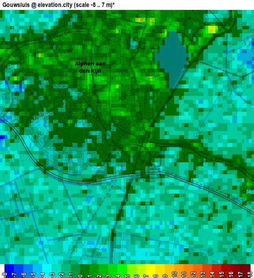 Gouwsluis elevation map