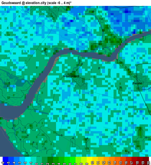 Goudswaard elevation map