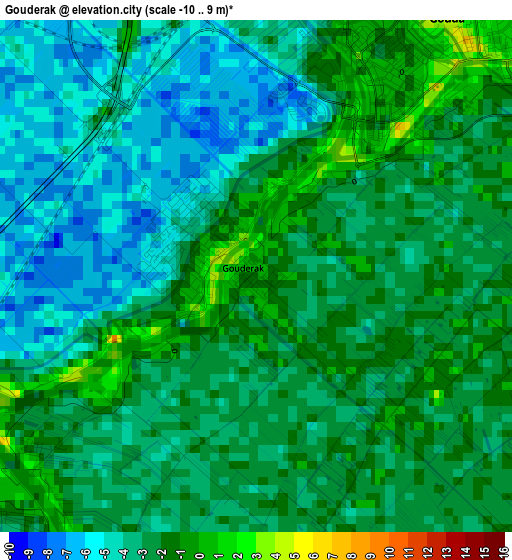 Gouderak elevation map