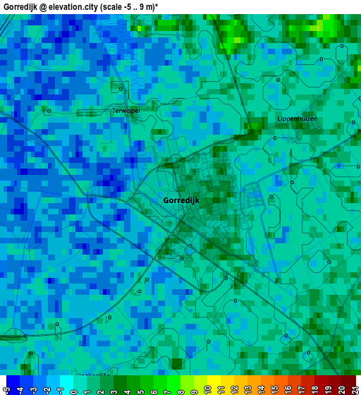 Gorredijk elevation map