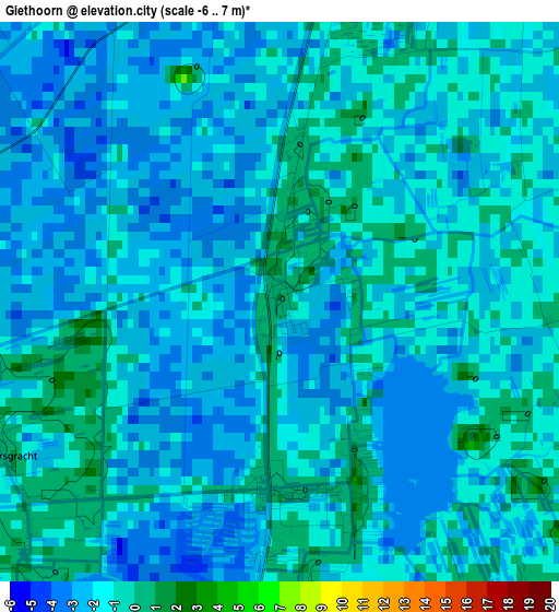 Giethoorn elevation map