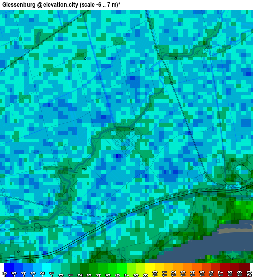 Giessenburg elevation map