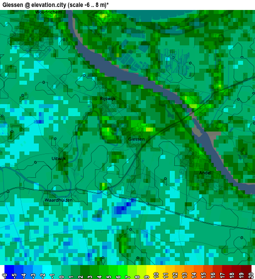 Giessen elevation map