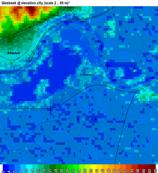 Giesbeek elevation map