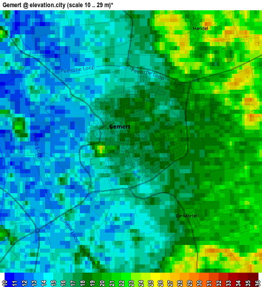 Gemert elevation map