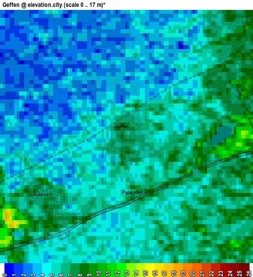 Geffen elevation map