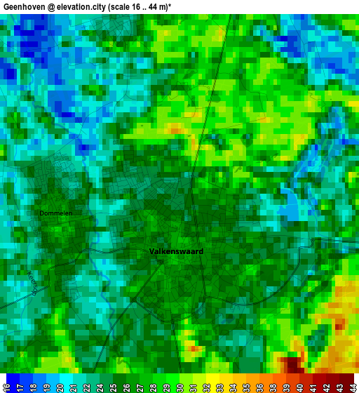 Geenhoven elevation map