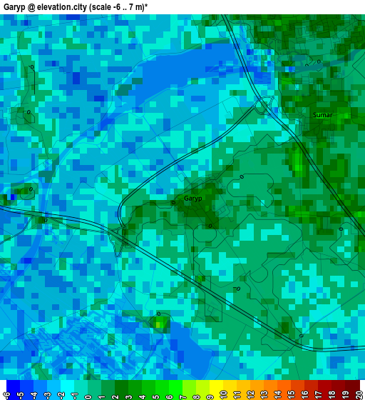 Garyp elevation map