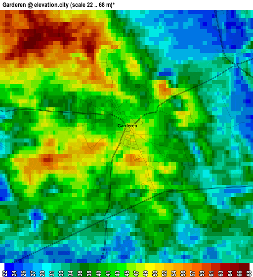 Garderen elevation map