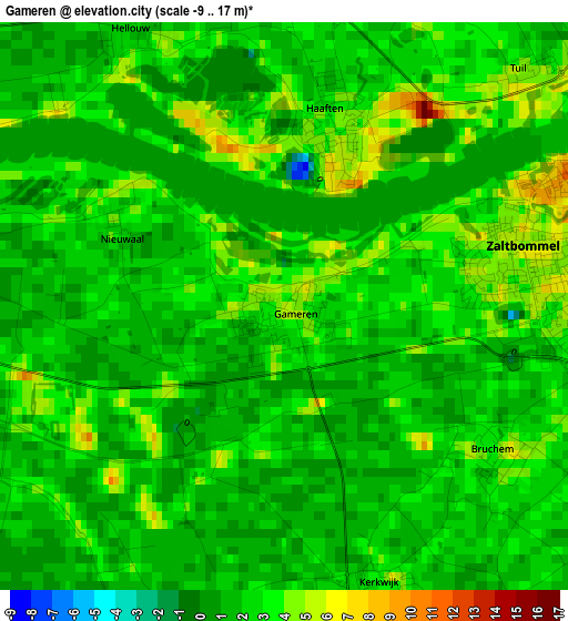 Gameren elevation map