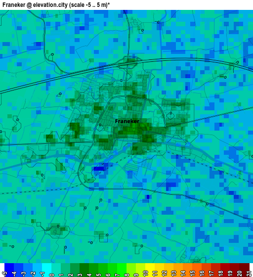 Franeker elevation map