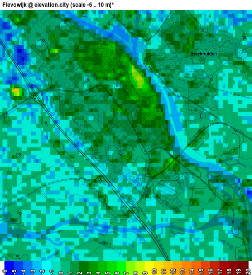 Flevowijk elevation map