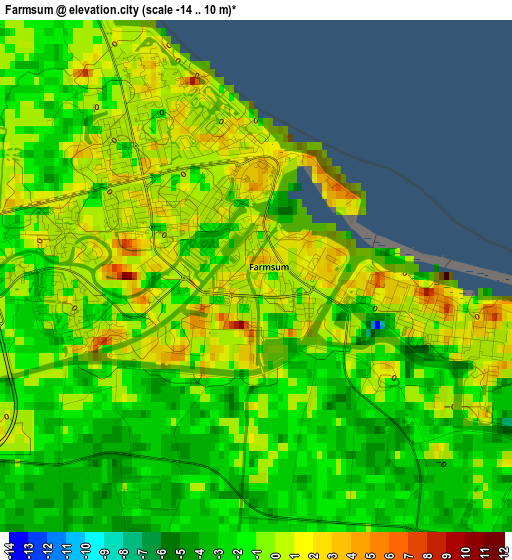 Farmsum elevation map