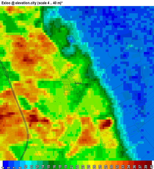 Exloo elevation map