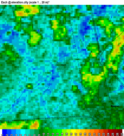 Esch elevation map