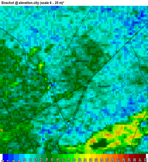 Enschot elevation map