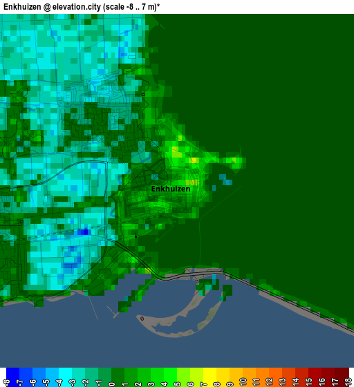 Enkhuizen elevation map